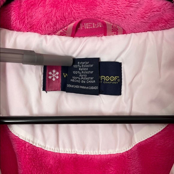Weatherproof Garment Co White & Pink Quilted Puffer Ski Vest Kids Size 12 - Picture 12 of 16